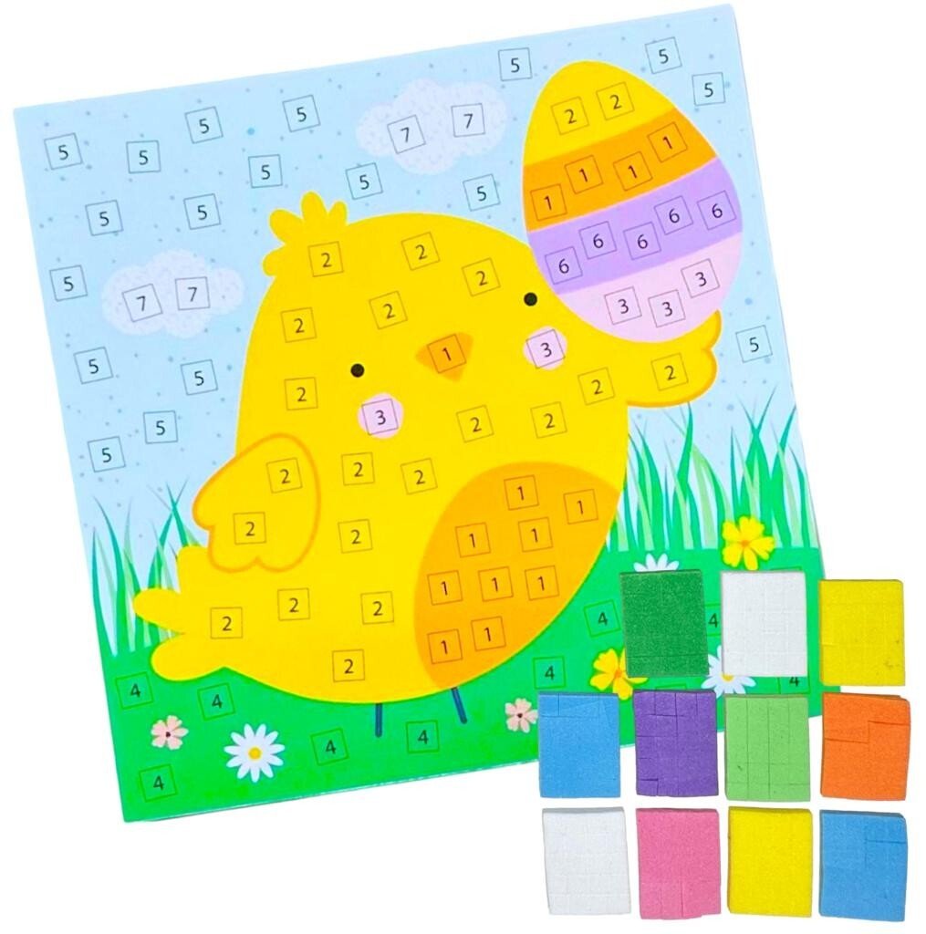 Decorate your Own 2 Easter Mosaics Easter Mosaic Art Bunny Chick Craft Kids Fun