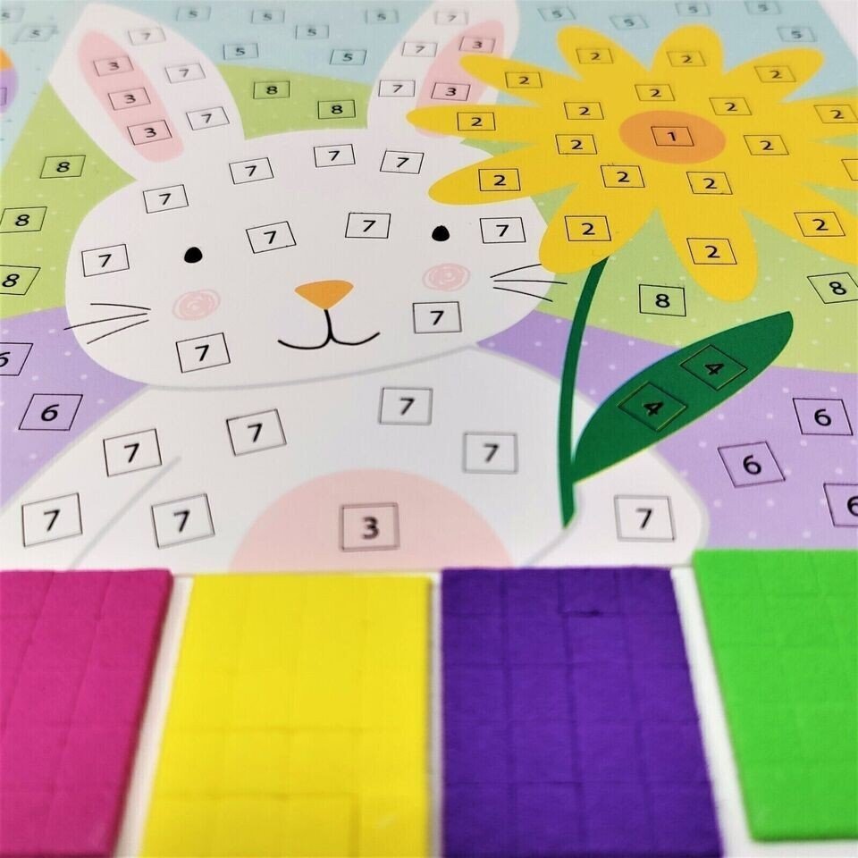 Decorate your Own 2 Easter Mosaics Easter Mosaic Art Bunny Chick Craft Kids Fun