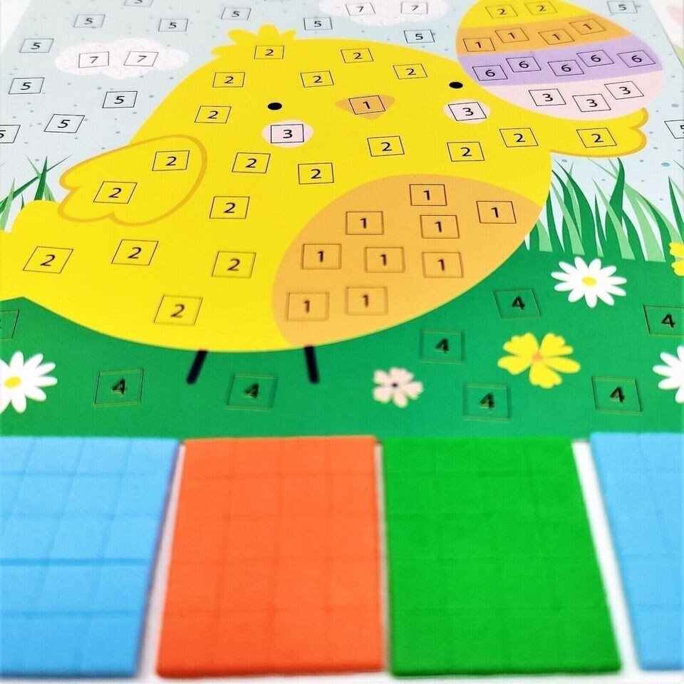 Decorate your Own 2 Easter Mosaics Easter Mosaic Art Bunny Chick Craft Kids Fun