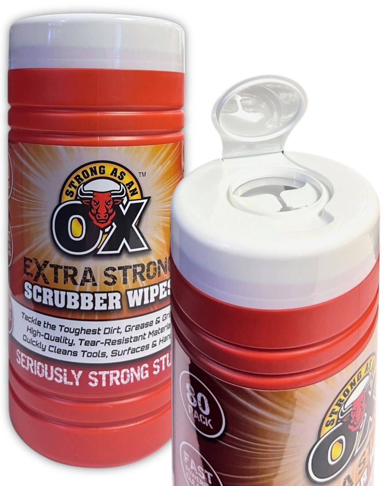 3 x OX Extra Strong Scrubber Wipes Multi Use Heavy Duty Industrial Hand Cleaning