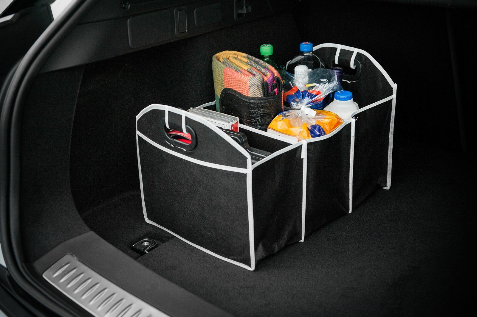 2 IN 1 Car Boot Organiser Shopping Tidy Heavy Collapsible Trunk Storage Bag