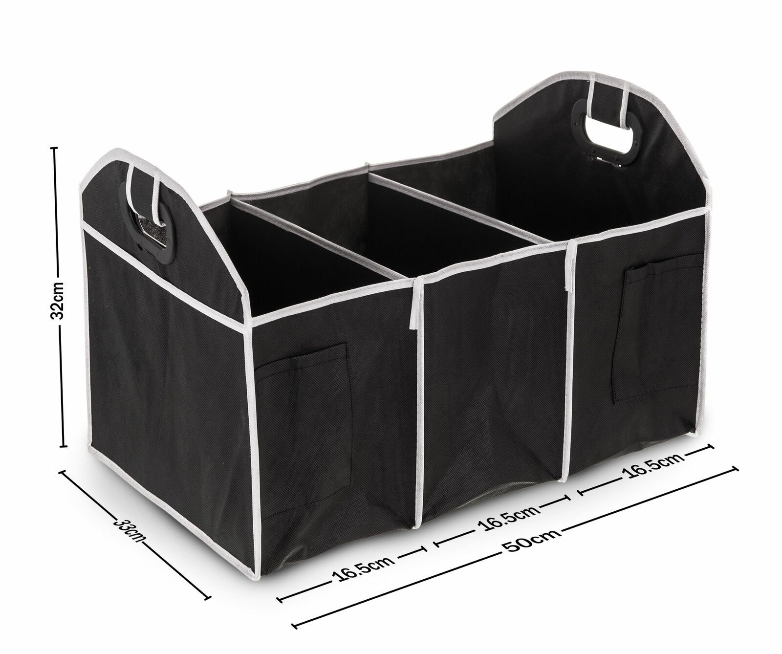 2 IN 1 Car Boot Organiser Shopping Tidy Heavy Collapsible Trunk Storage Bag