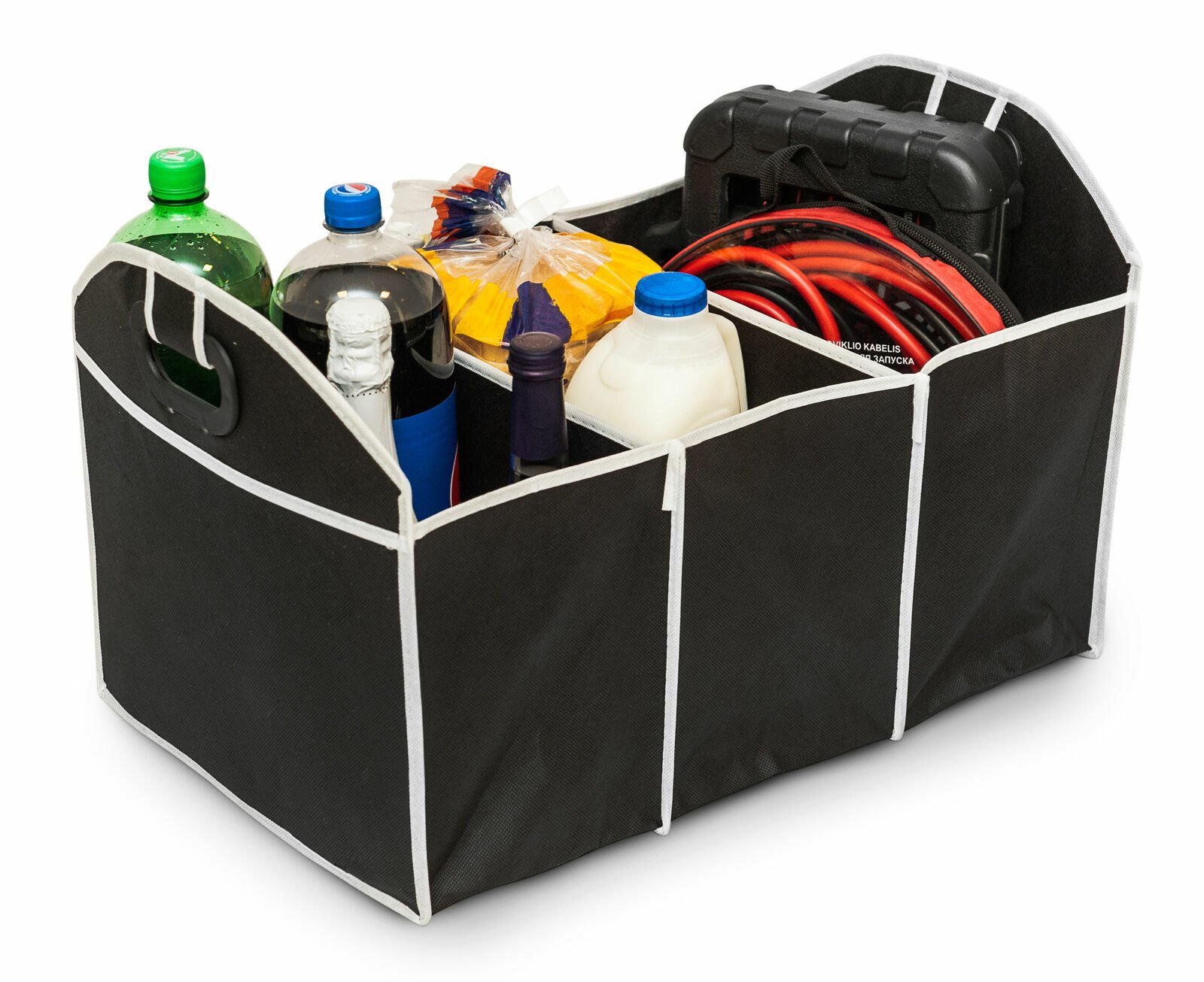 2 IN 1 Car Boot Organiser Shopping Tidy Heavy Collapsible Trunk Storage Bag