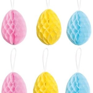 6 Easter Party Honeycomb Paper Tablescape Table Hanging Xmas Decoration 10cm
