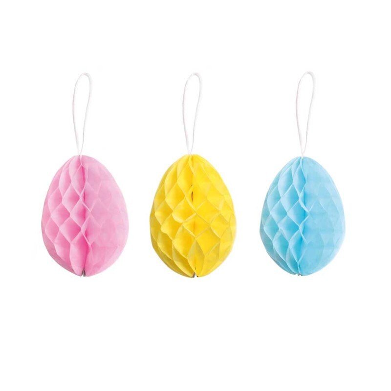 6 Easter Party Honeycomb Paper Tablescape Table Hanging Xmas Decoration 10cm