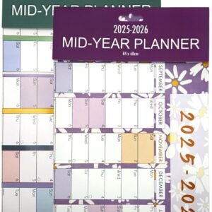 2025-2026 Large Academic Mid Year Wall Planner Calendar A1 Size 840 x 600mm
