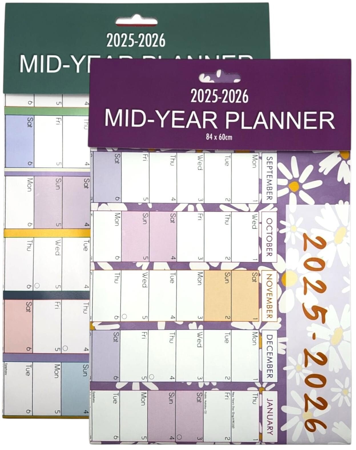 2025-2026 Large Academic Mid Year Wall Planner Calendar A1 Size 840 x 600mm