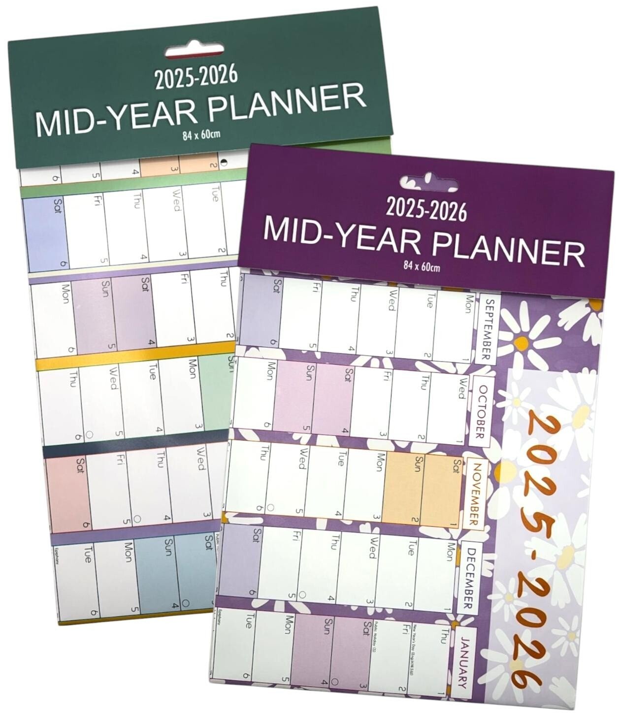 2025-2026 Large Academic Mid Year Wall Planner Calendar A1 Size 840 x 600mm