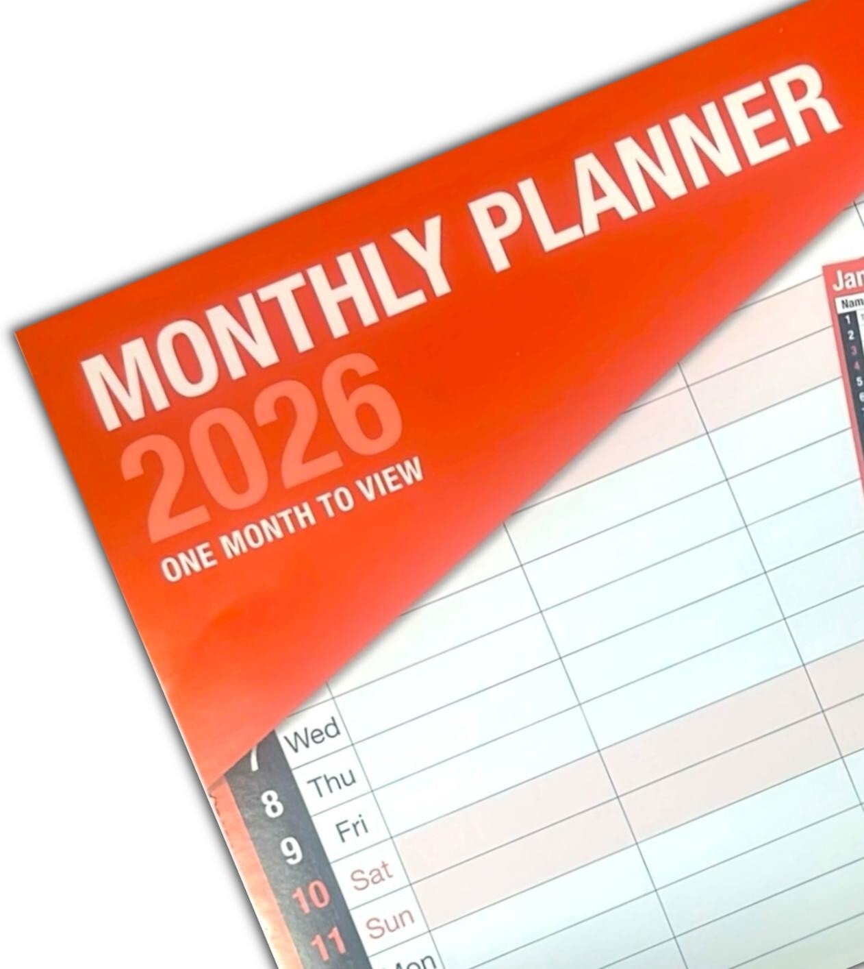 2026 Monthly Planner Wall Hanging Calendar Month to View Spiral Bound Organiser