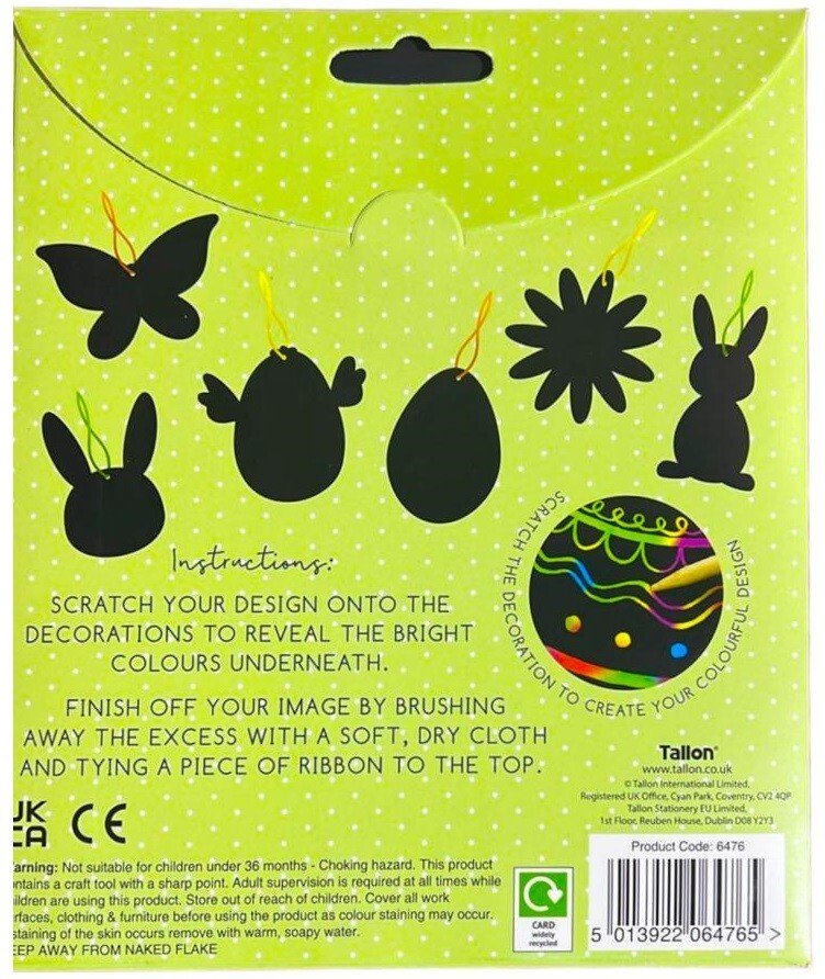 12pcs Easter Rainbow Scratch Art Novelty Kit Kids Crafts Home Activity Fun