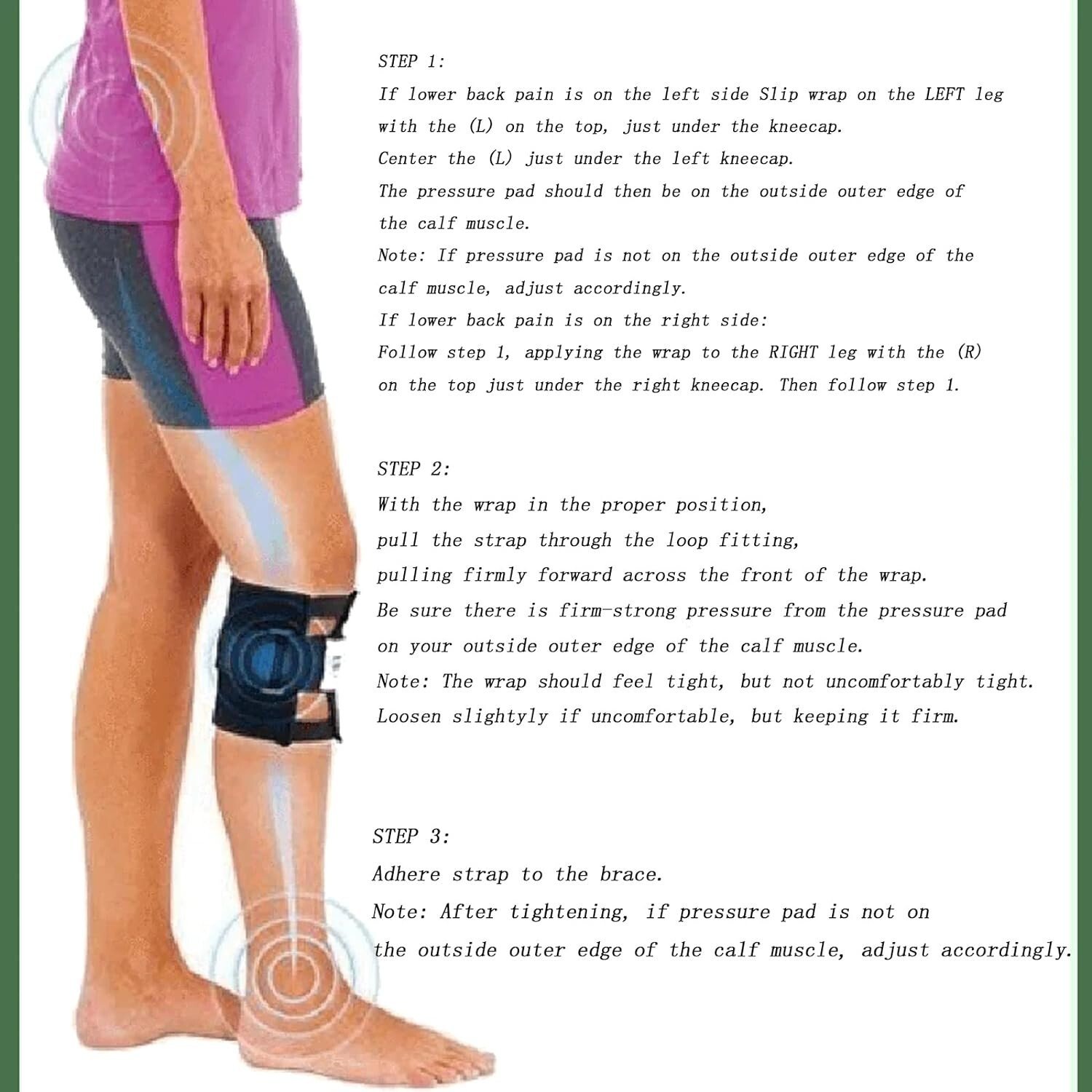 Sciatica Back Pain Relief Brace Pressure Pad Point Therapeutic Acupressure Leg