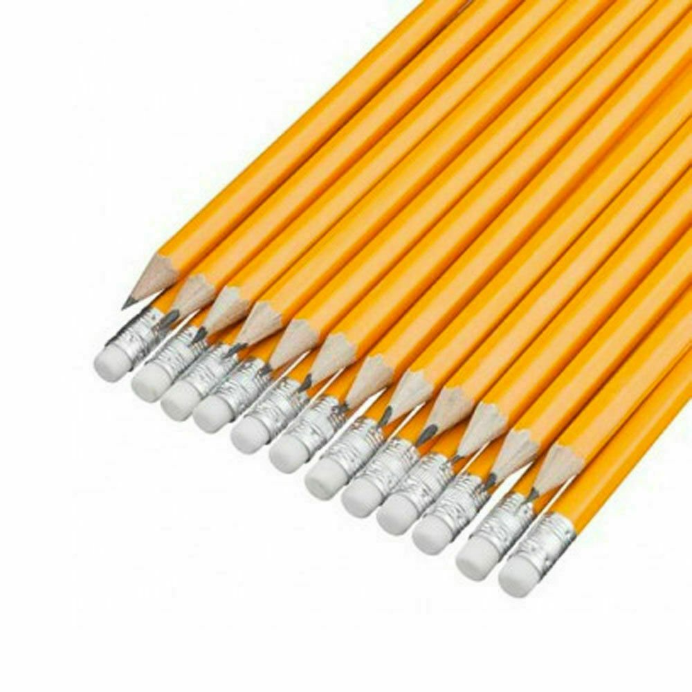 1-100 HB Pencils Multi Pack Rubber Eraser Tip Pencil  School Exam Stationary