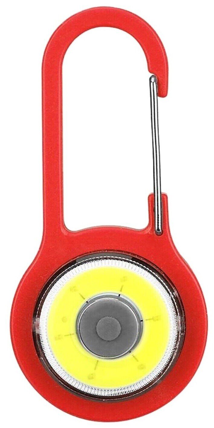 2 Pcs Keyring Torch Light 400 Lum Cob with carabiner Flash Light Pocket Key Ring