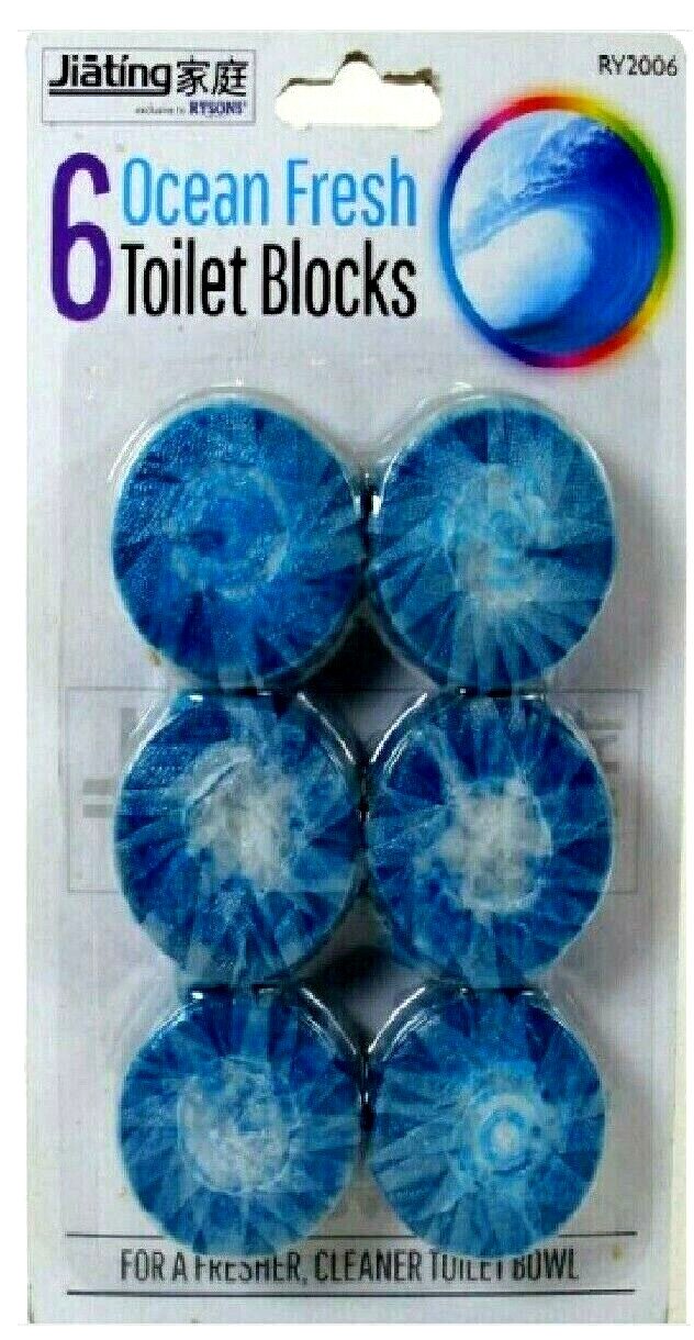 12 x Cistern Toilet Blocks BLUE Loo Flush Hygiene Fresh Fragrance Septic Tank