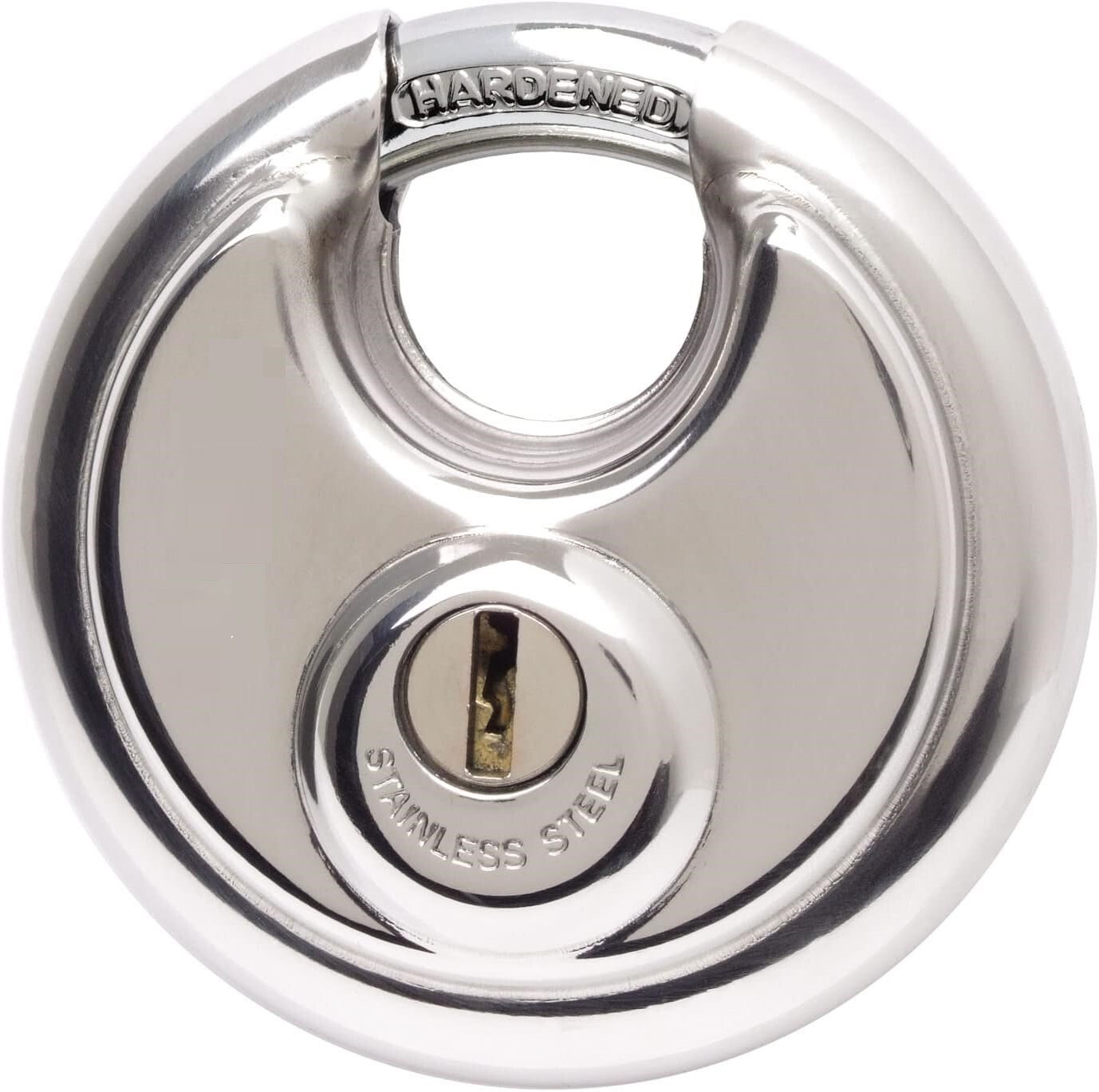 2Pcs Disc Padlock 70mm Heavy Duty Secure Outdoor Lock Waterproof stainless steel