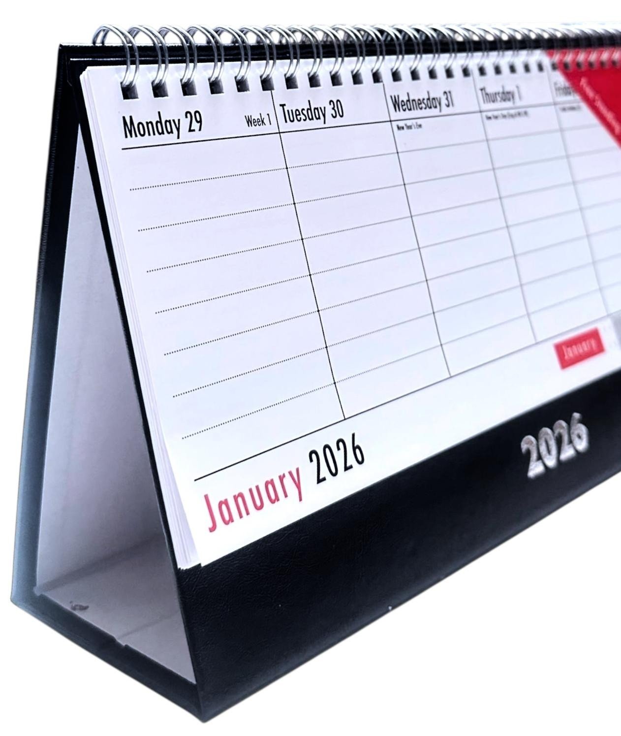 2026 Month To View Stand Up 27cmx17.5cm Spiral Desk Office Top Calendar Planner