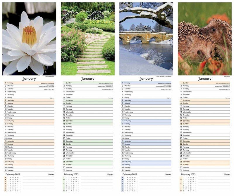 2026 Slimline Calendar New Year Month To View Home Wall Calendar With Diary