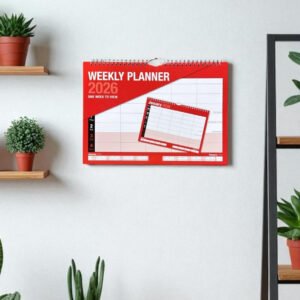 2026 Weekly Planner Wall Hanging Calendar Week to View Spiral Bound Organiser