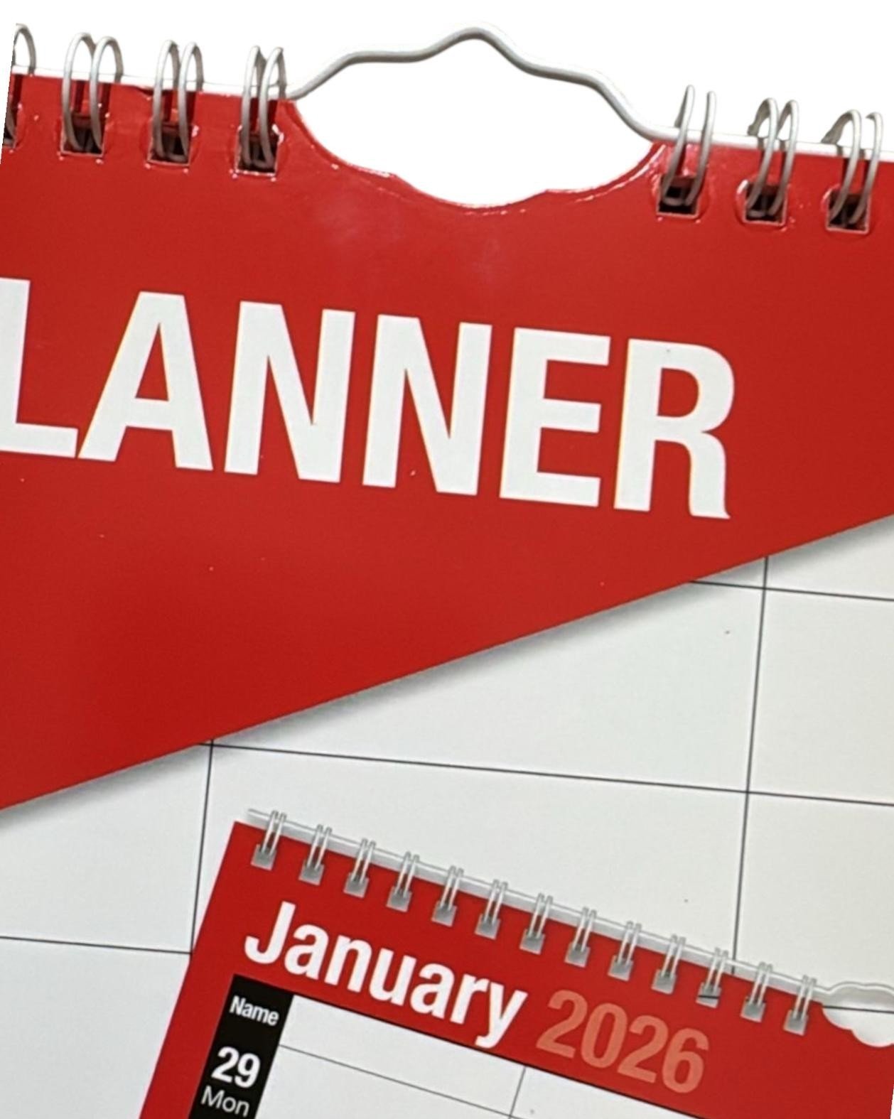 2026 Weekly Planner Wall Hanging Calendar Week to View Spiral Bound Organiser