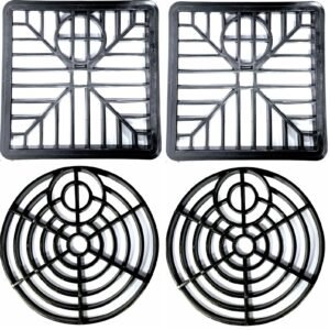 NEW DRAIN GRID COVER Standard 6″ Black Square Gulley Drainage Channel Lid Cap UK
