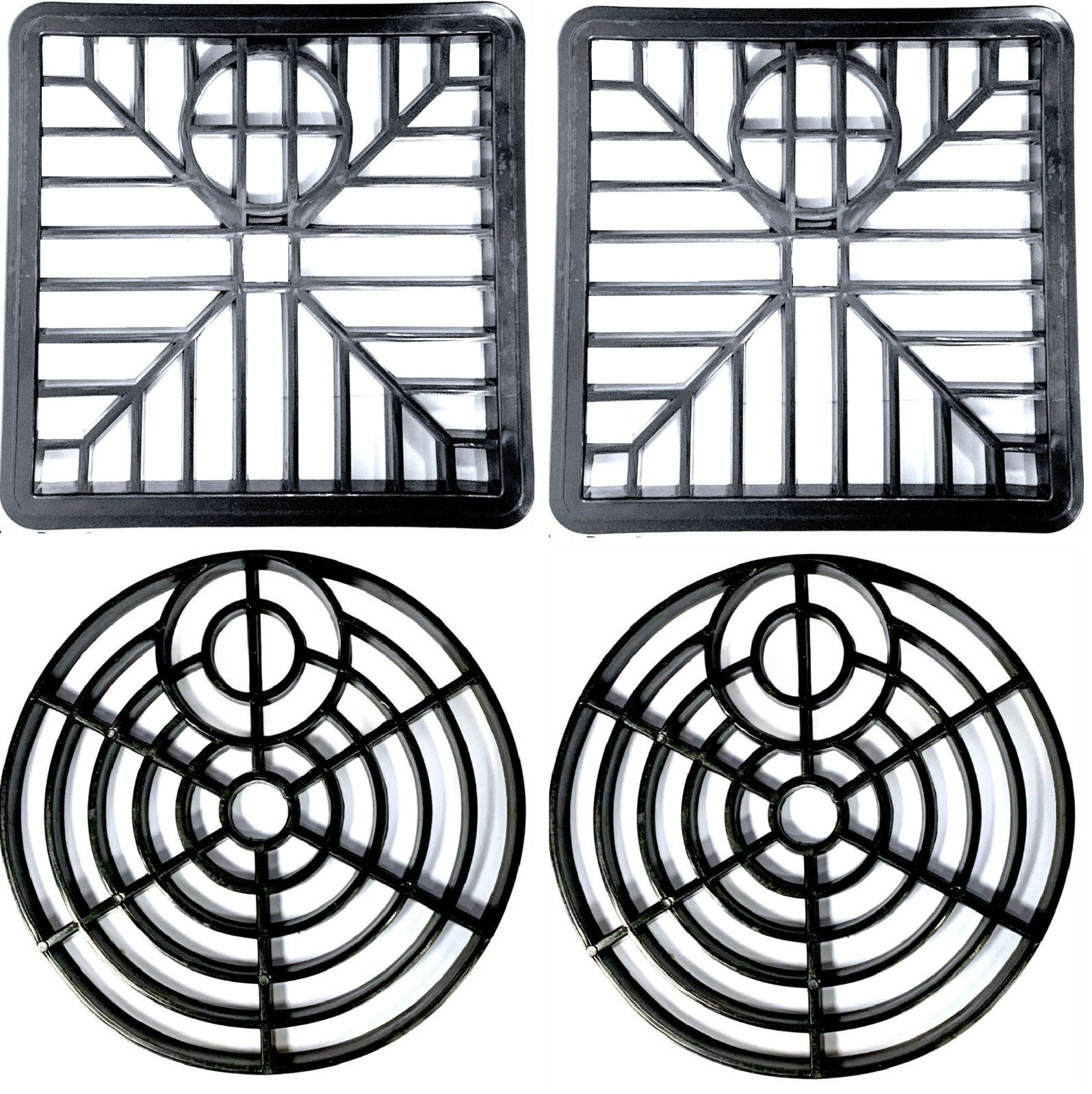 NEW DRAIN GRID COVER Standard 6" Black Square Gulley Drainage Channel Lid Cap UK