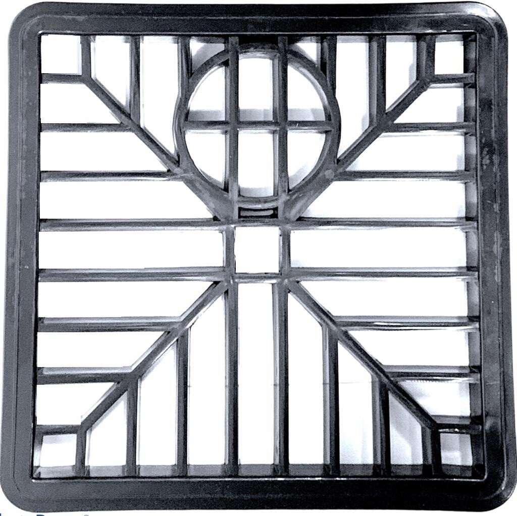 NEW DRAIN GRID COVER Standard 6" Black Square Gulley Drainage Channel Lid Cap UK
