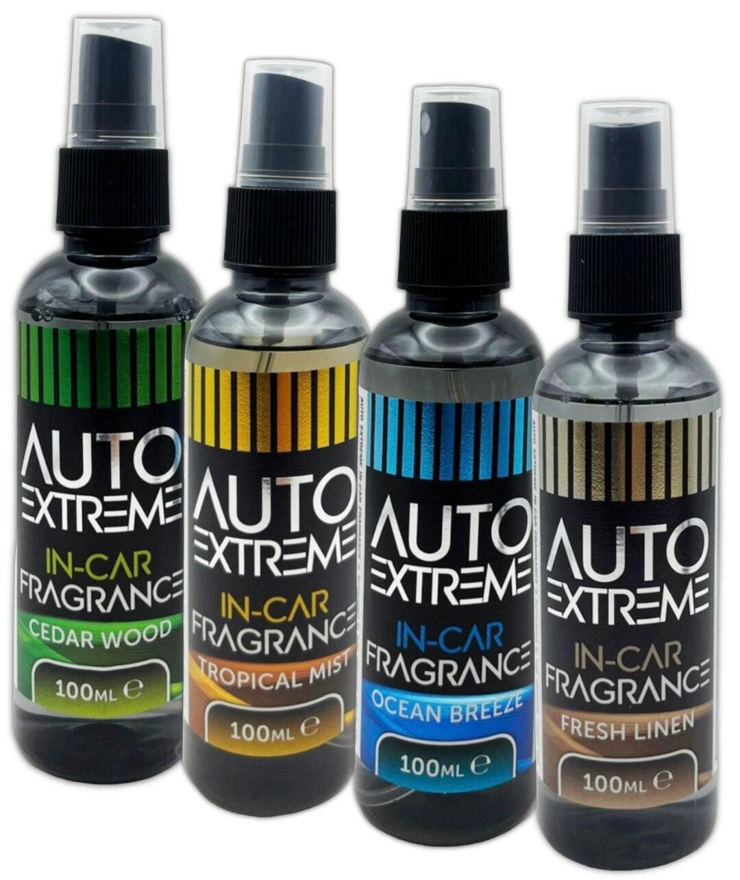 4x IN-Car Air Freshener Odour Eliminator Tough on Bad Smells Pack Spray Fresh UK