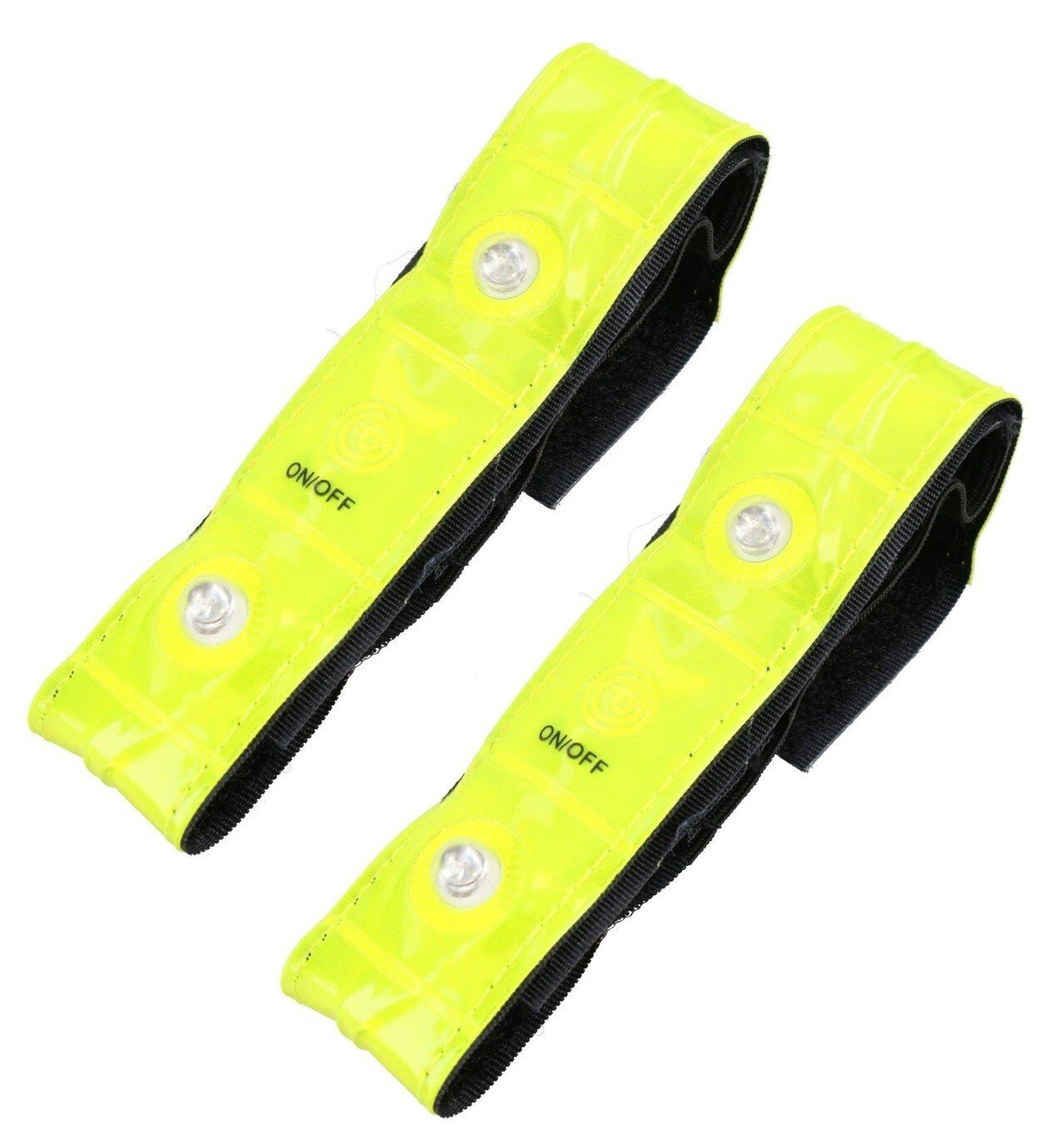 3 LED Yellow Reflective Ankle Arm Band High Visibility For Cycling Running Safe