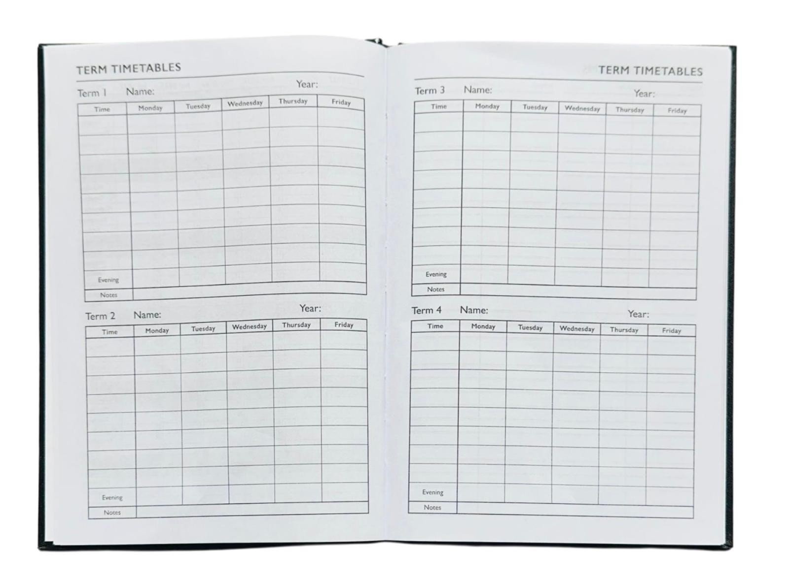 2026-2027 A5 Size Academic Mid Year Week to View Student Teacher Diary Planner