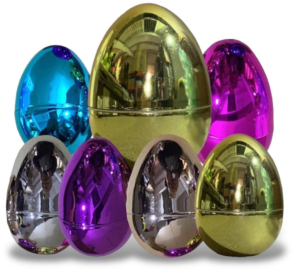 7 Pcs Filler Easter Eggs Fillable Giant Egg Hunt Hollow Plastic Add Gift Treats