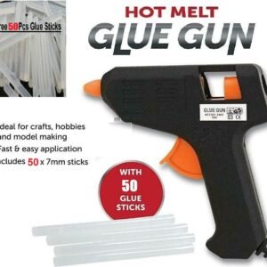 Glue Gun Hot Melt Electric Trigger DIY Adhesive Hobby Craft Free 50 Glue Sticks