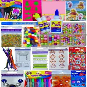 Kids Craft & Activity Set – Glitter Glue, Paper And Card Packs – ALL IN 1 PACK