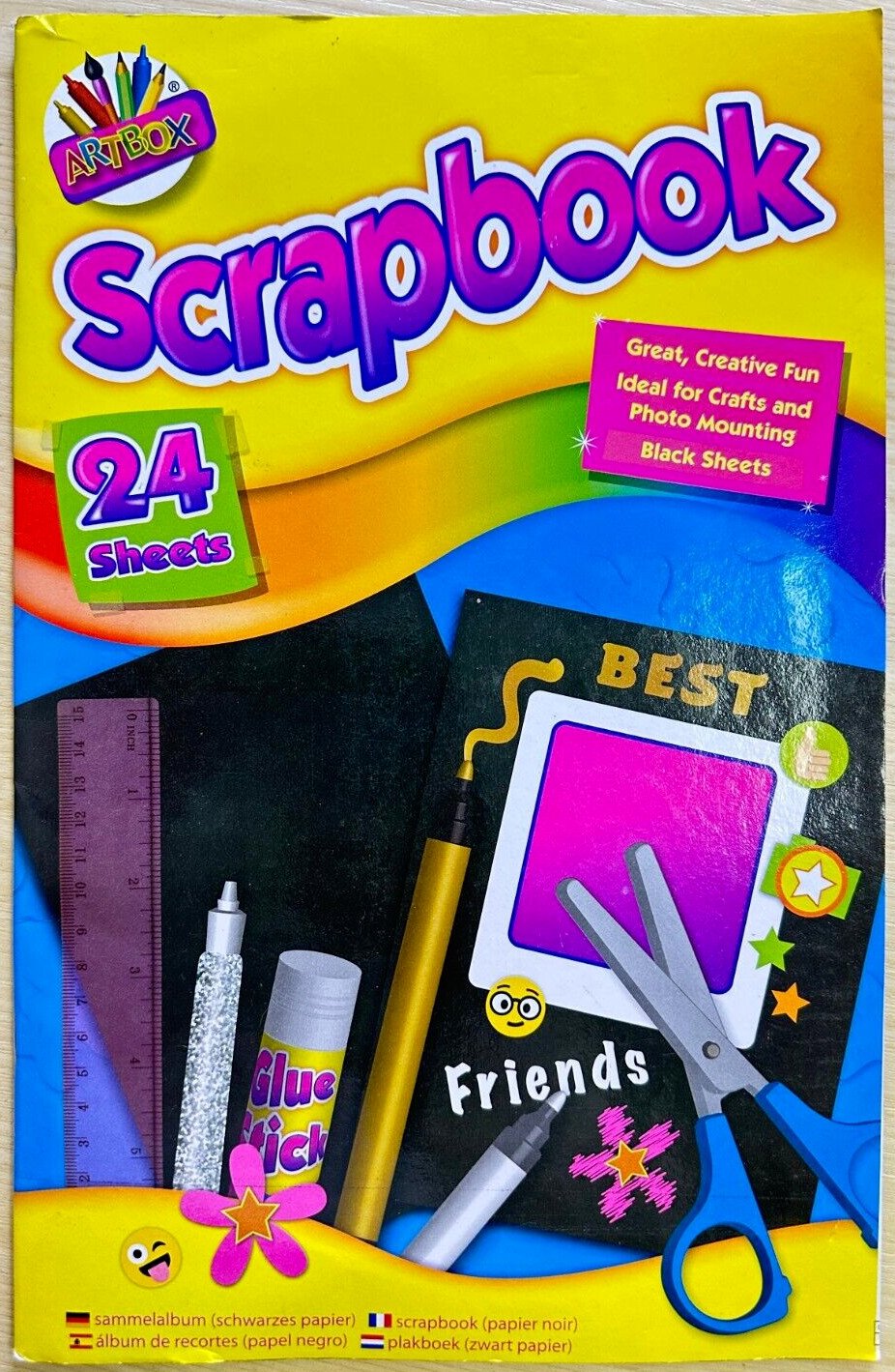 Kids Craft & Activity Set - Glitter Glue, Paper And Card Packs - ALL IN 1 PACK