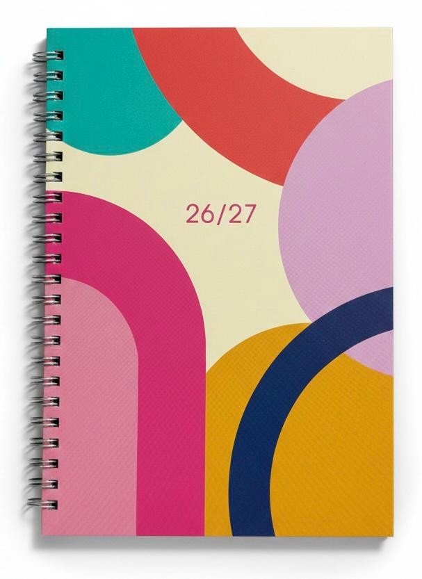 2026-2027 A5 Size Academic Mid Year Week to View Student Teacher Diary Planner