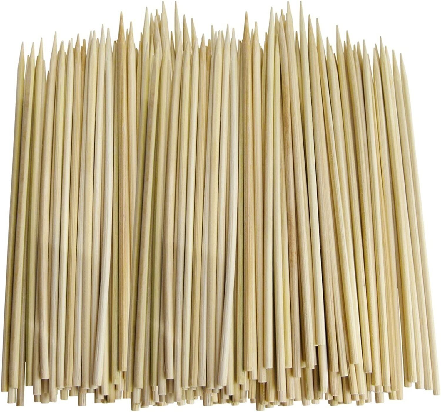 300 x Wooden Bamboo Skewers BBQ Fondue Cocktails Buffets Picnics Outdoor Dining