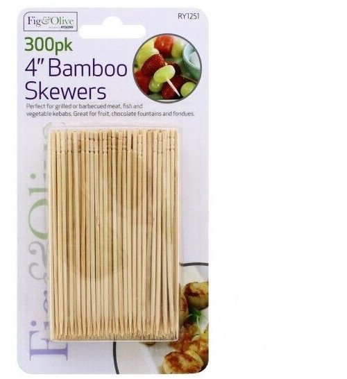 300 x Wooden Bamboo Skewers BBQ Fondue Cocktails Buffets Picnics Outdoor Dining