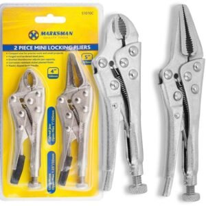 2pcs Mini Locking Pliers Mole Grips Vice Grip Clamp Clamps Adjustable Plier Set