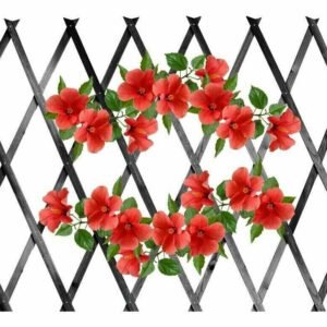 3 x Expanding Dark Grey Wooden Trellis Plants Fence Screening Lattice 180 x 90cm