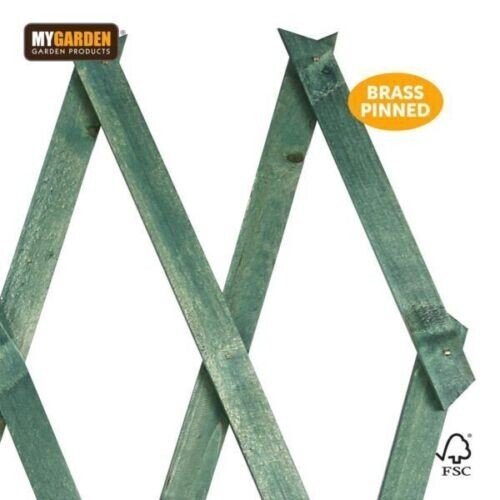3 x Expanding Dark Grey Wooden Trellis Plants Fence Screening Lattice 180 x 90cm