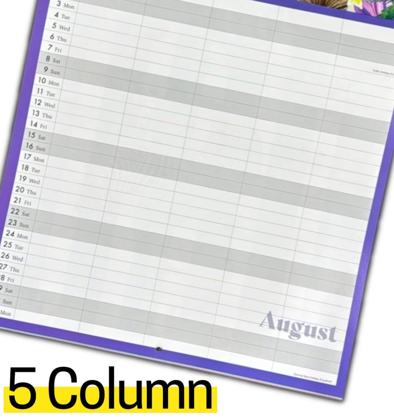 2026 Wall Calendar Large Safari Month to View Planner 5 Row Calendar Organiser