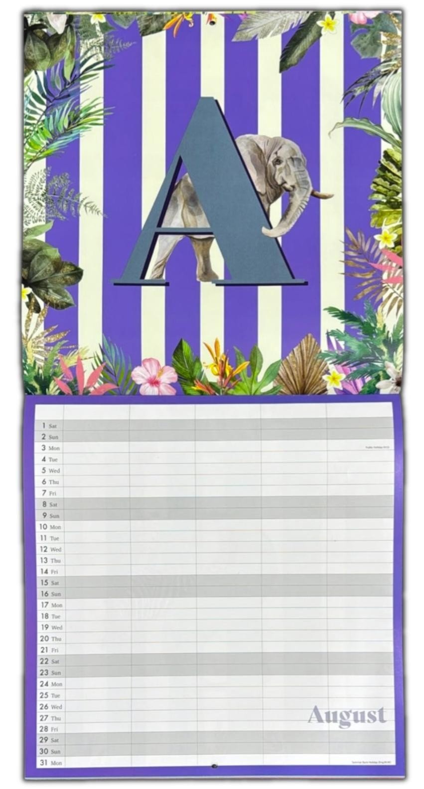 2026 Wall Calendar Large Safari Month to View Planner 5 Row Calendar Organiser