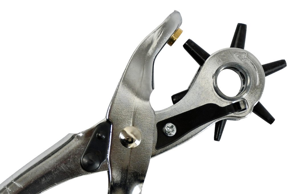 Revolving Leather Hole Punch Plier Puncher Leather Belt Cut Eyelet 6 Cut Sizes