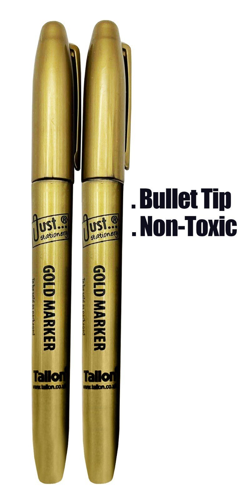 4 Metallic Marker Pens Gold & Silver Paper Card Glass Metal Plastic Xmas UK