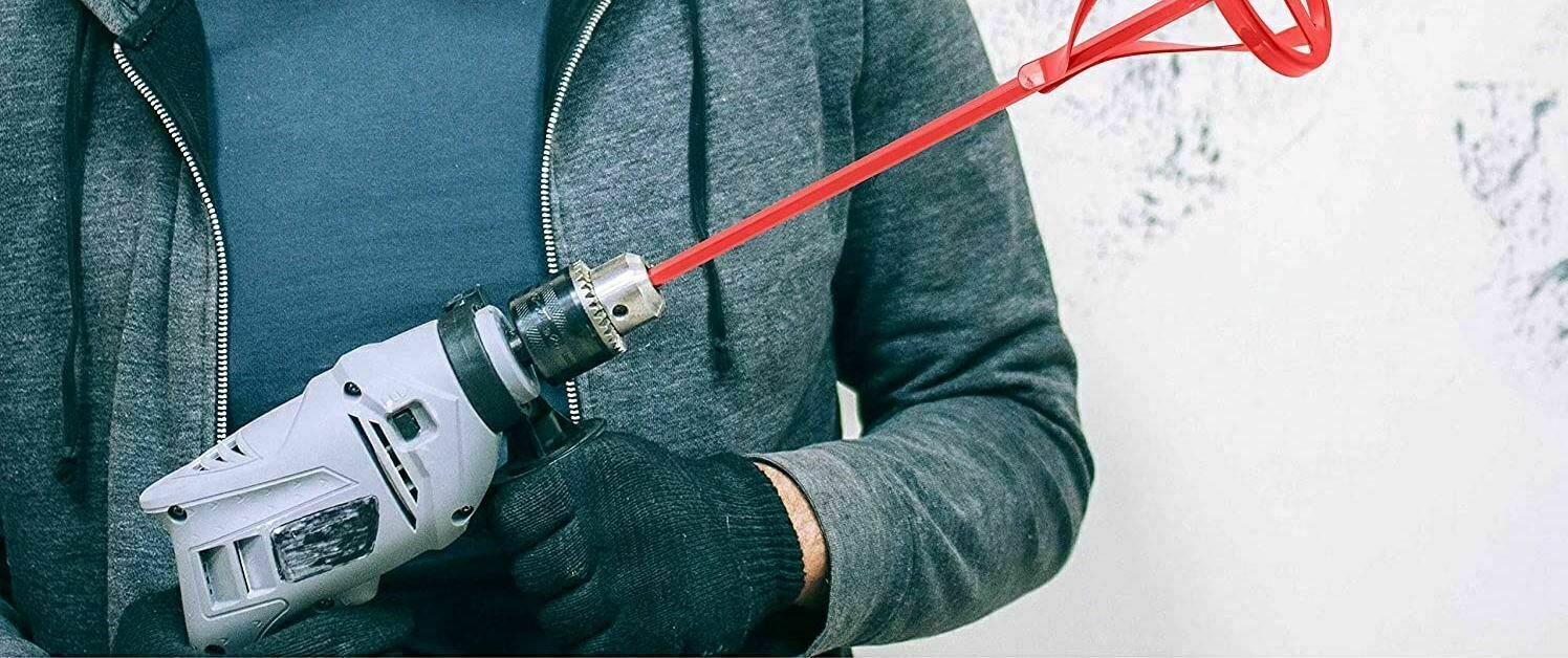 HEAVY DUTY PAINT PLASTER MIXER PADDLE MIXING PAINT WHISK TOOL CEMENT FOR DRILL
