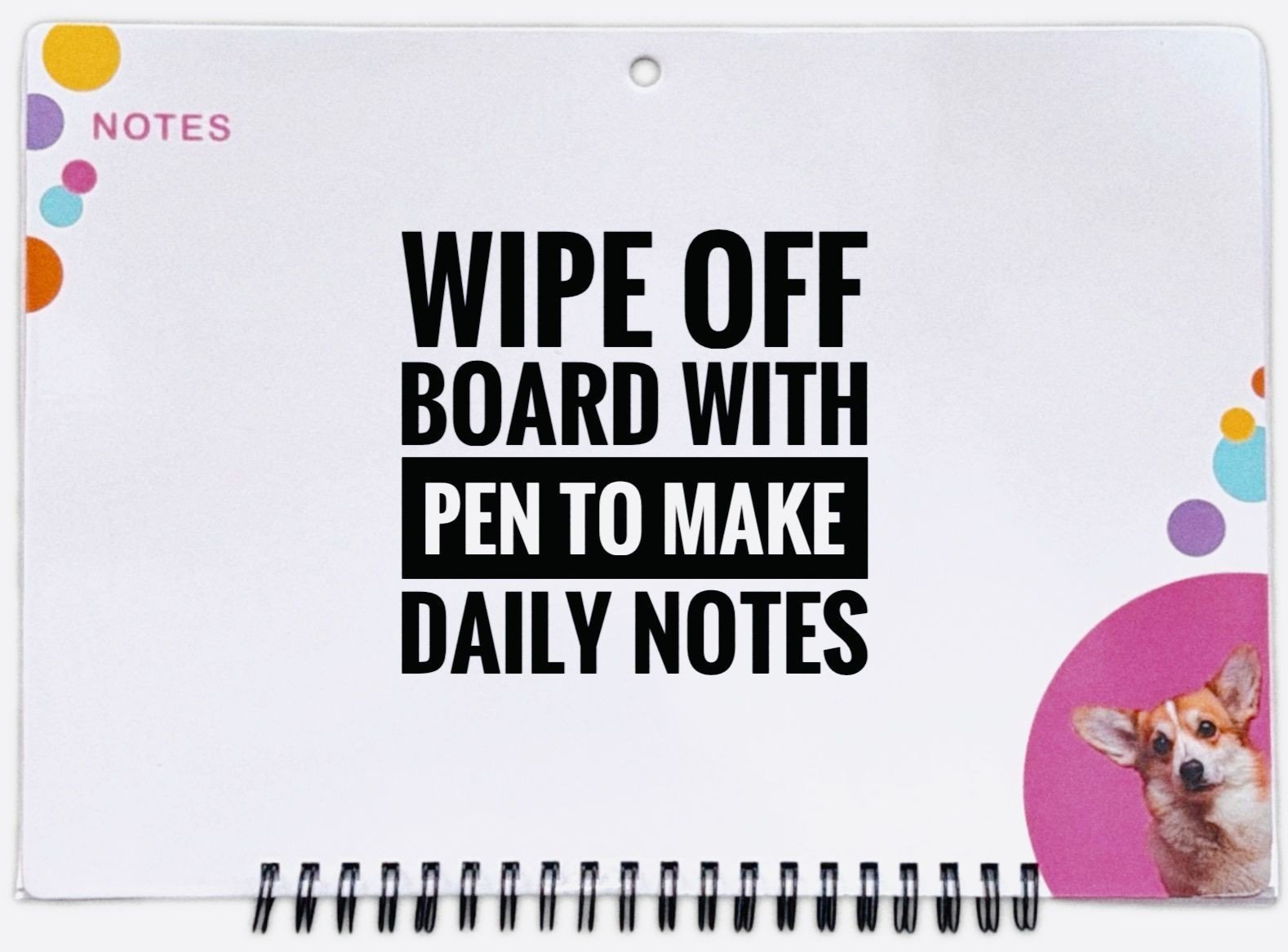 2026 Hanging Wiro Memo Board Wipe Off Pen Planner Wall Calendar Family Organiser