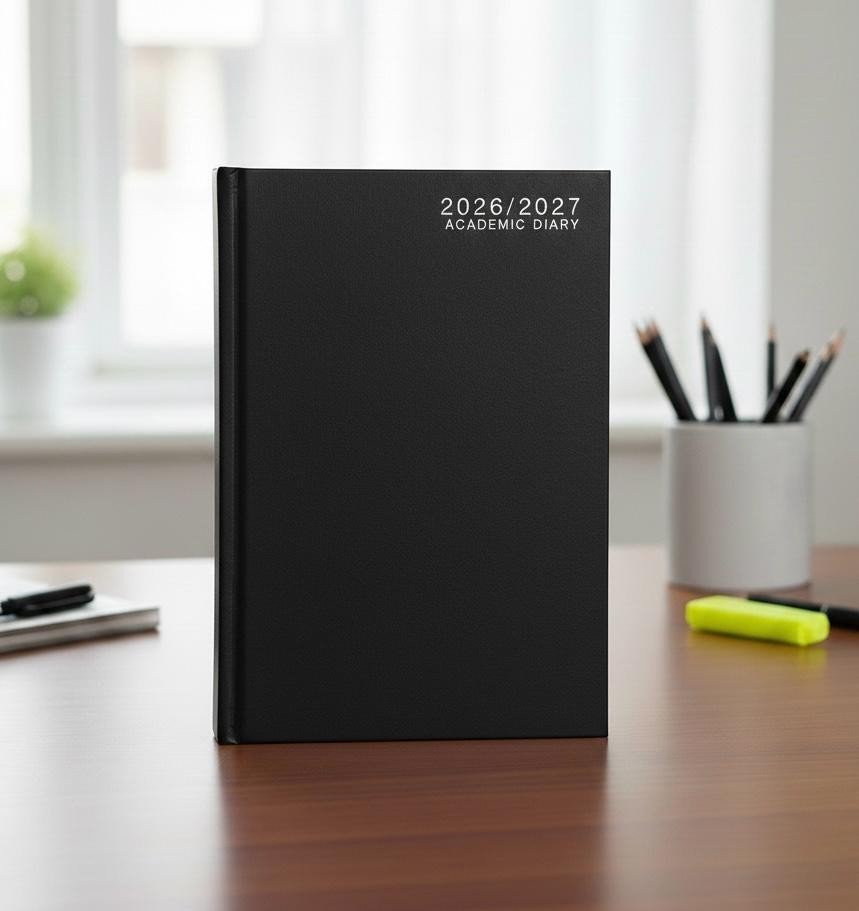 2026-2027 A5 Size Academic Mid Year Week to View Student Teacher Diary Planner