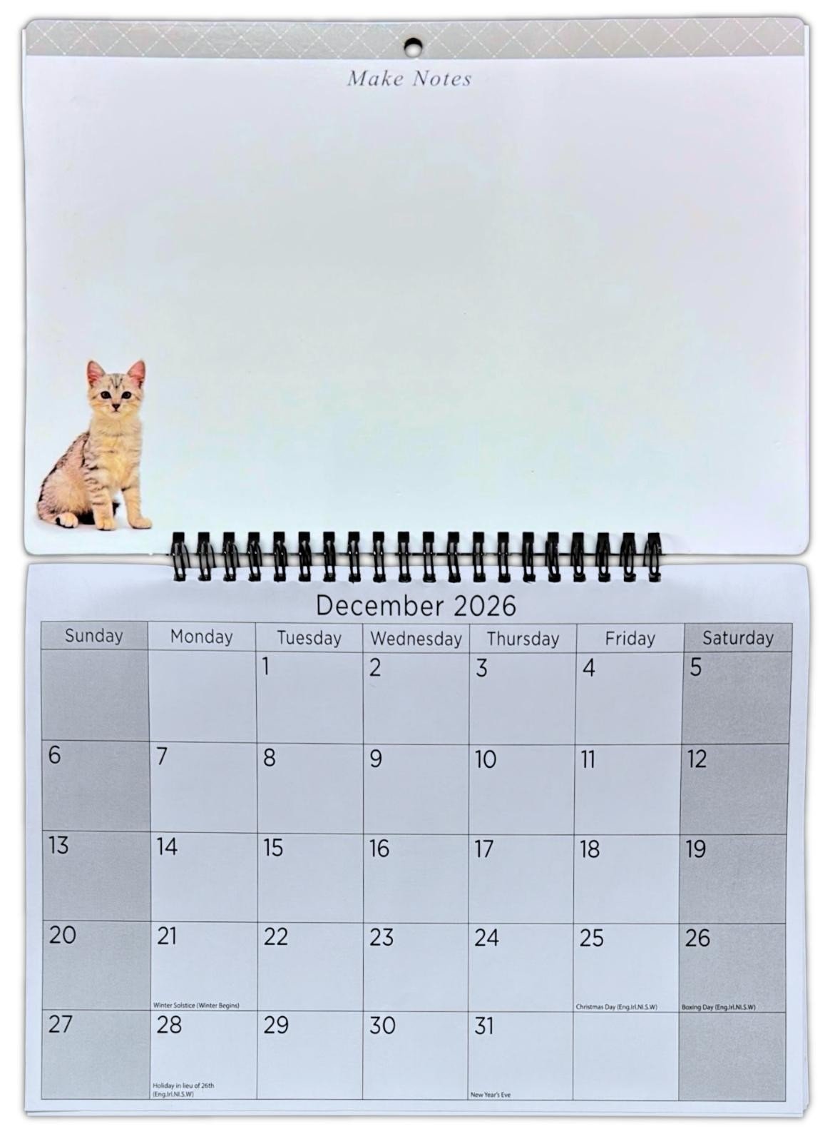 2026 Hanging Wiro Memo Board Wipe Off Pen Planner Wall Calendar Family Organiser
