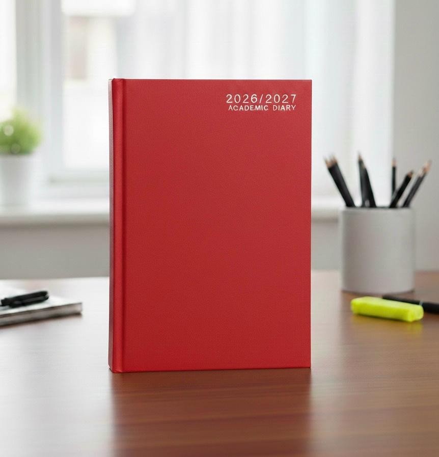 2026-2027 A5 Size Academic Mid Year Week to View Student Teacher Diary Planner