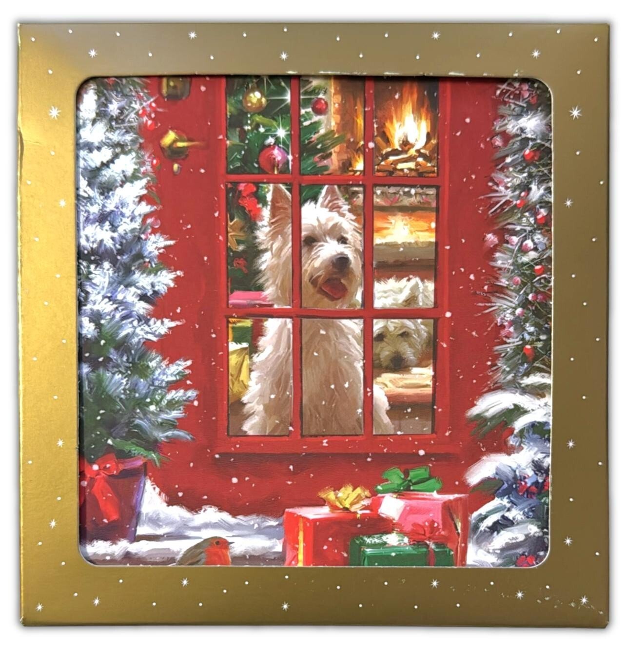 10/20/50 Pack Luxury Traditional Santa Square Xmas Christmas Cards & Envelopes