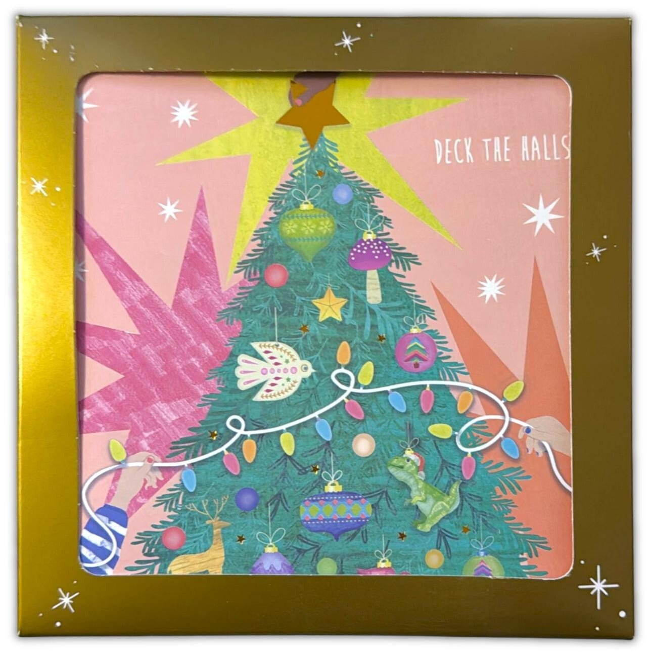 10/20/50 Pack Luxury Traditional Santa Square Xmas Christmas Cards & Envelopes